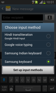type in hindi in android