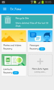 recover deleted android data with dr.fone