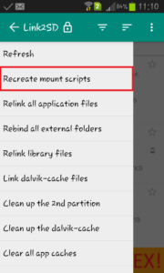 recreate mount scripts on link2sd