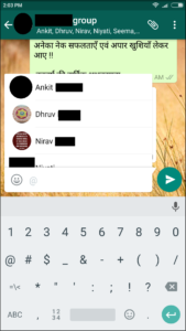 tag friends in group chat on whatsapp