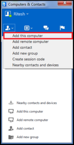 add computer to teamviewer