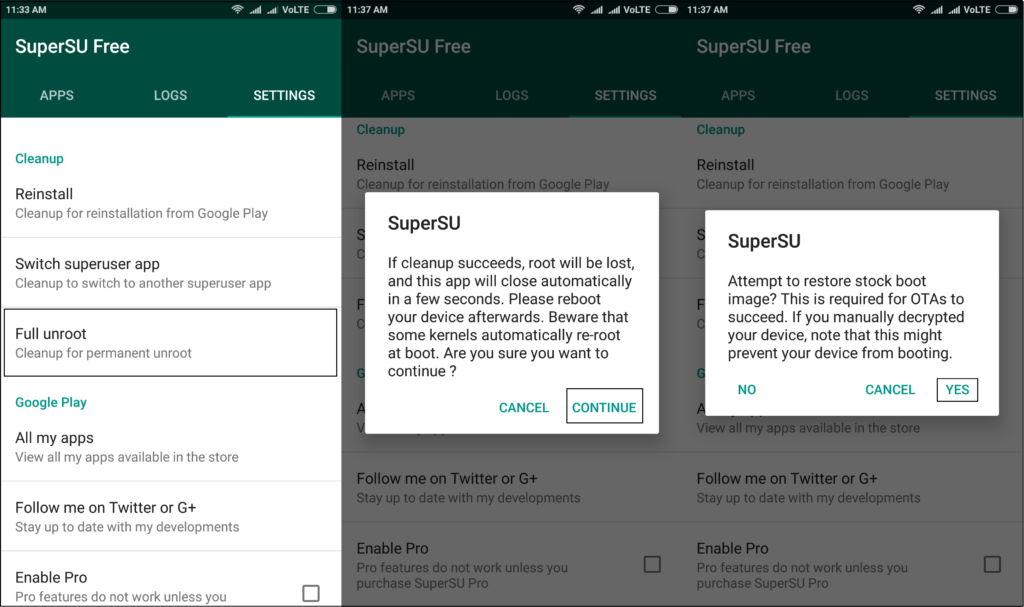 full unroot for redmi note 3
